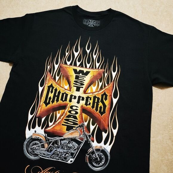 West Coast Choppers Motorcycle Graphic Short Sleeve T-Shirt #I - Picture 1 of 5